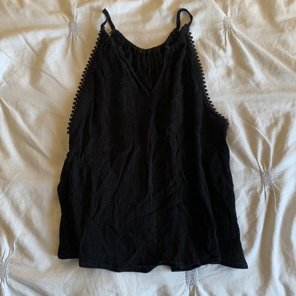 Black Halter Tank Top - Picture 2 of 3